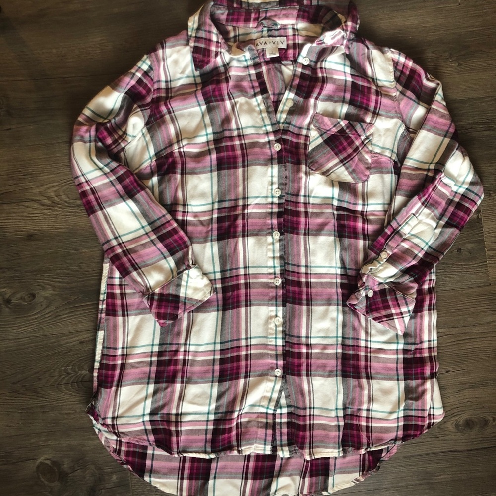 Plaid button up shirt
